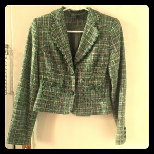 SOLD Express Design Studio Green Tweed Suit Jacket